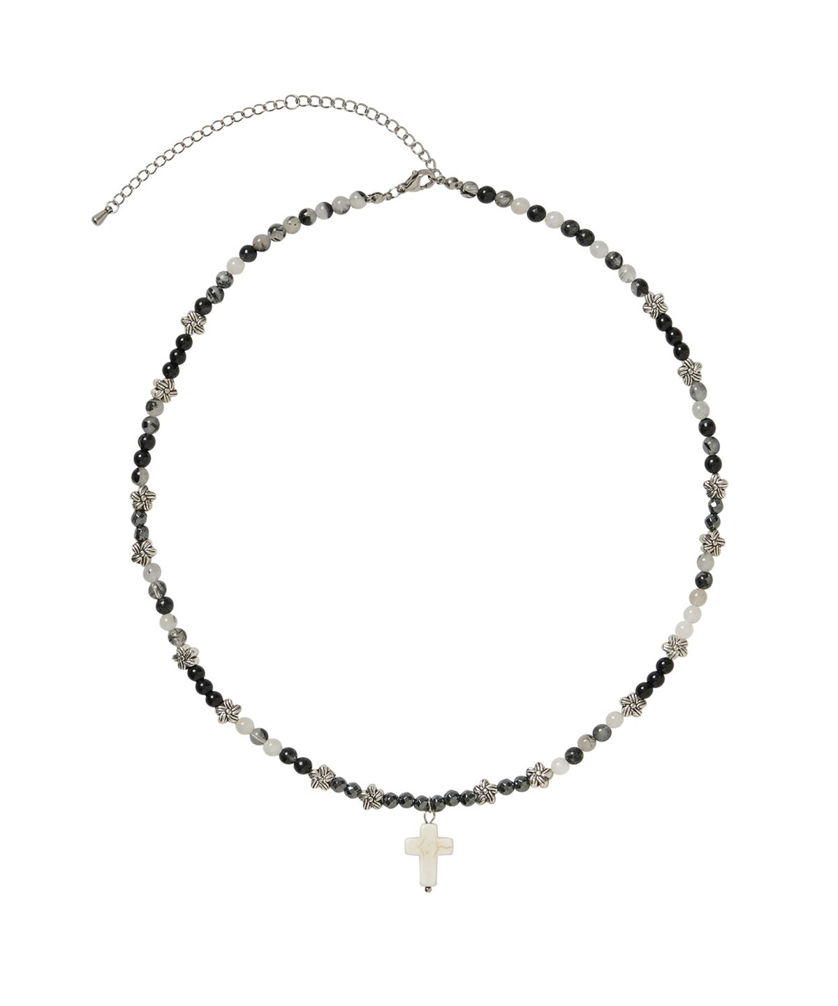 네이키드블러드(NAKEDBLOOD) [HANDMADE] Pale Prayer Beads Necklace