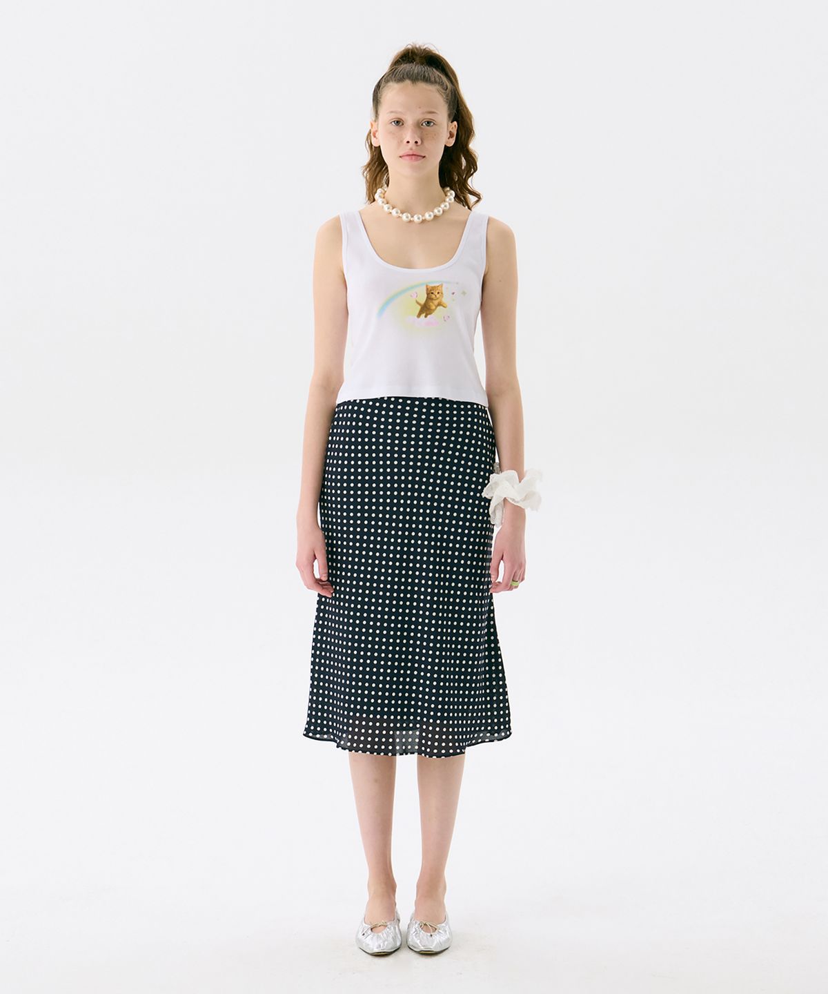준준스페이스(JUNEJUNE SPACE) Midi Flare Skirt_Dark Navy(미디 플레어 스커트_다크 네이비)