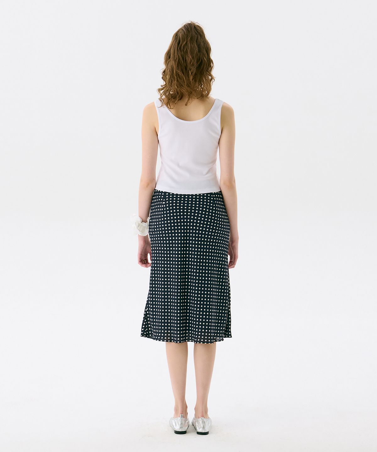 준준스페이스(JUNEJUNE SPACE) Midi Flare Skirt_Dark Navy(미디 플레어 스커트_다크 네이비)
