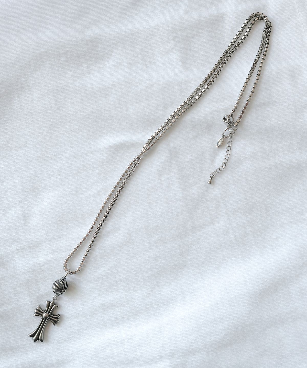 네이키드블러드(NAKEDBLOOD) [HANDMADE] Silver Cult Cross Necklace