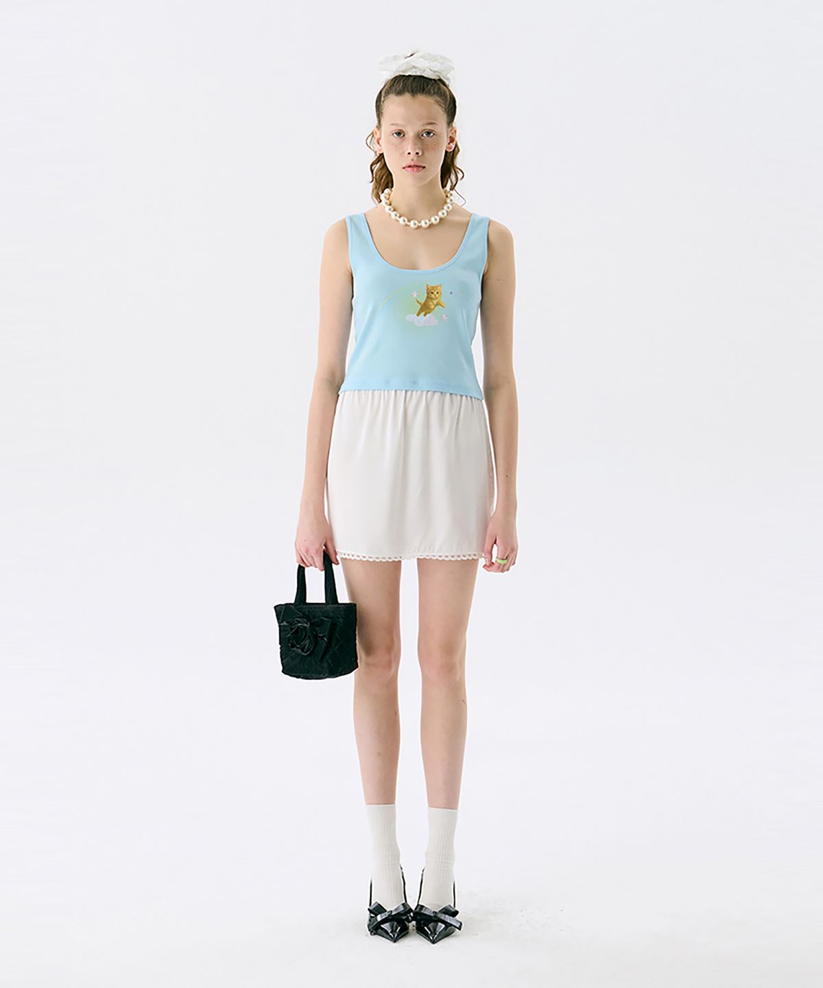 준준스페이스(JUNEJUNE SPACE) Lace Mini Skirt_White(레이스 미니 스커트_화이트)
