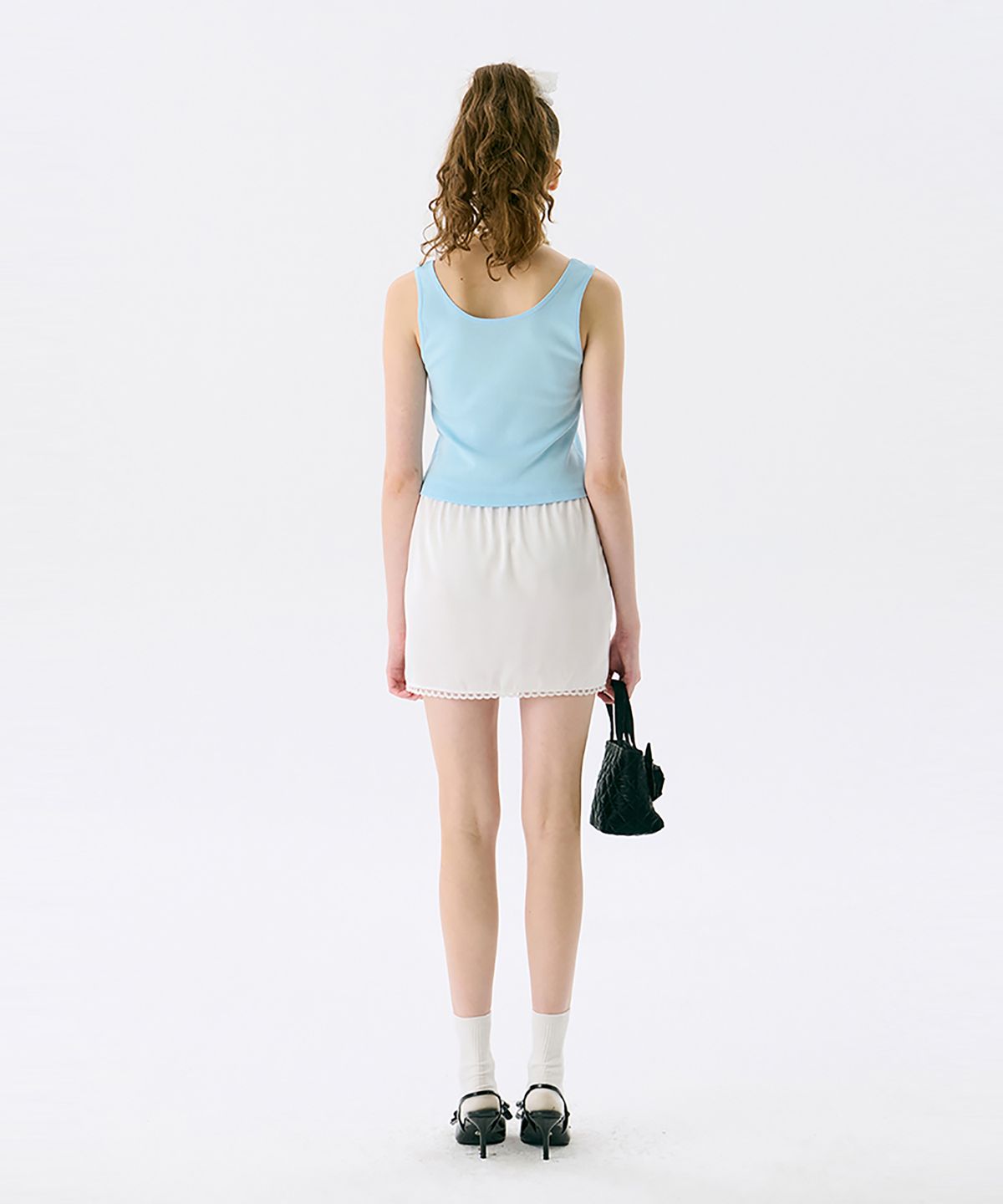 준준스페이스(JUNEJUNE SPACE) Lace Mini Skirt_White(레이스 미니 스커트_화이트)