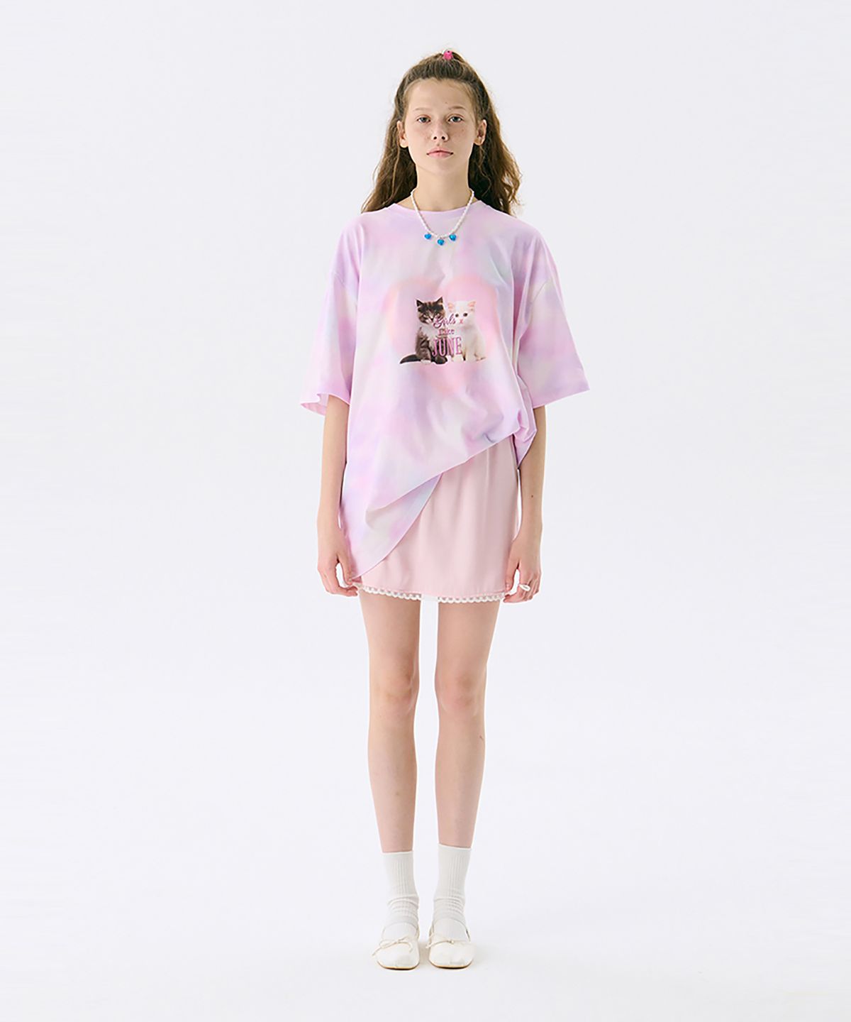 준준스페이스(JUNEJUNE SPACE) Lace Mini Skirt_Light Pink(레이스 미니 스커트_라이트 핑크)