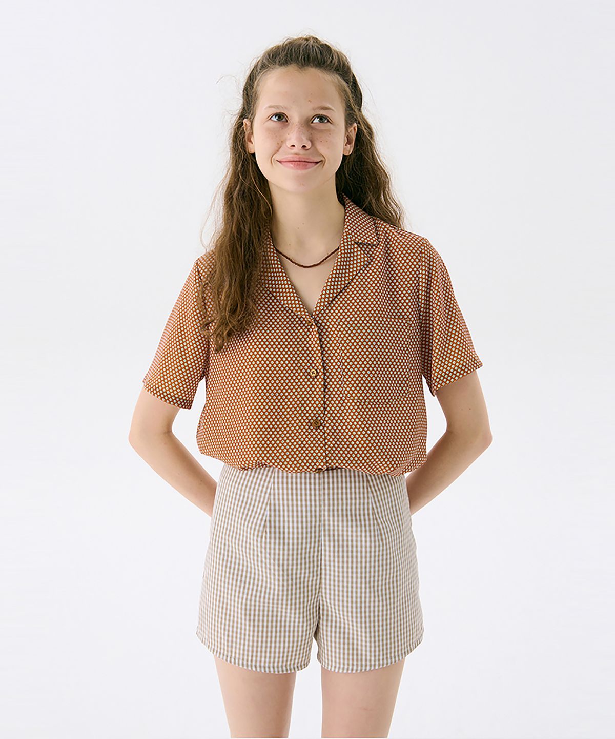 준준스페이스(JUNEJUNE SPACE) Pattern Shorts_Beige(패턴 반바지_베이지)