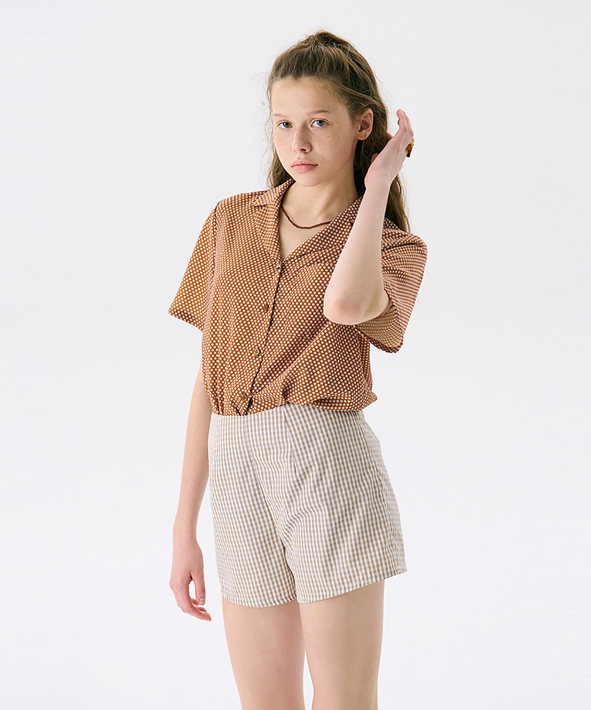 준준스페이스(JUNEJUNE SPACE) Pattern Shorts_Beige(패턴 반바지_베이지)