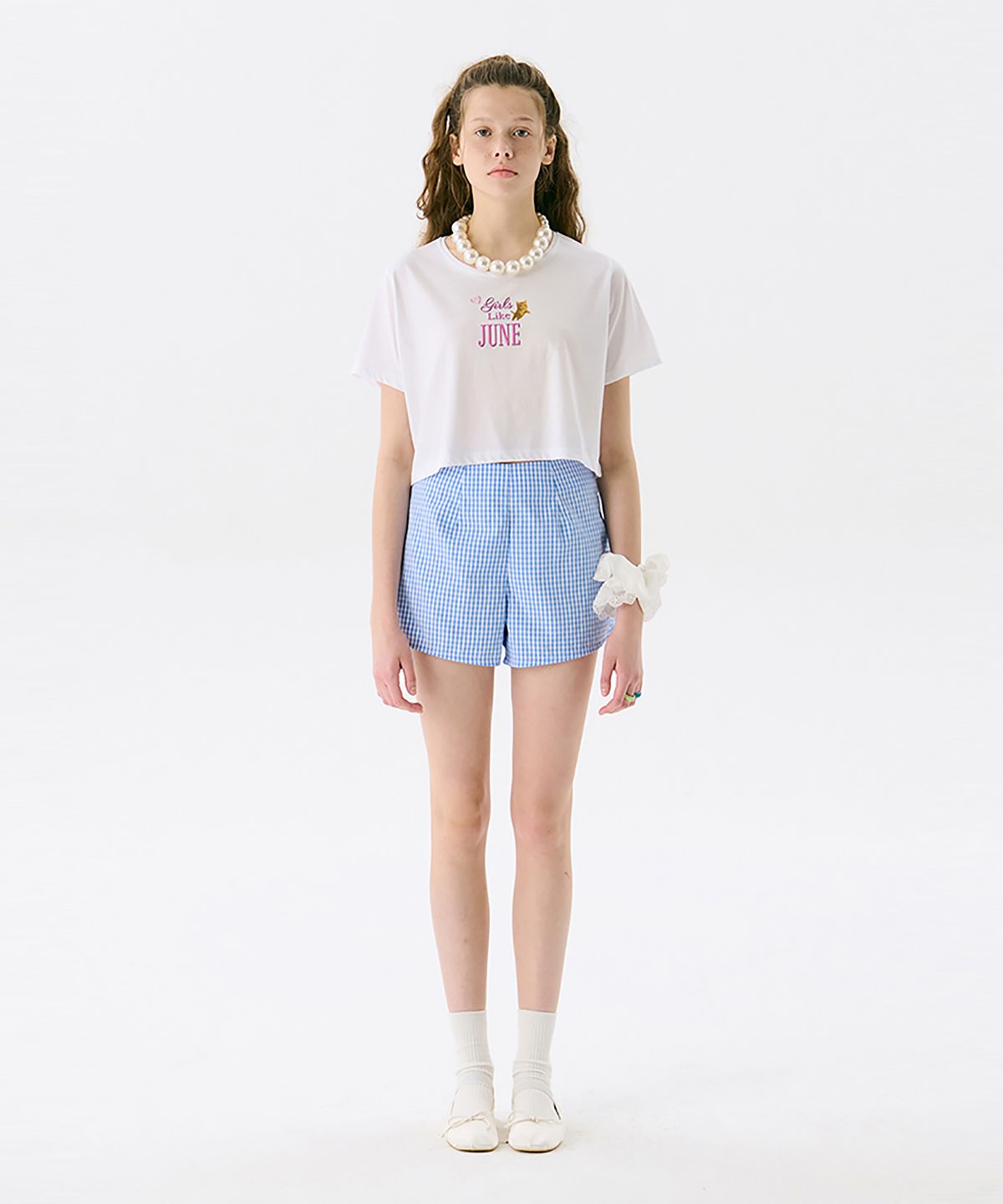준준스페이스(JUNEJUNE SPACE) Pattern Shorts_Light Blue(패턴 반바지_라이트 블루)