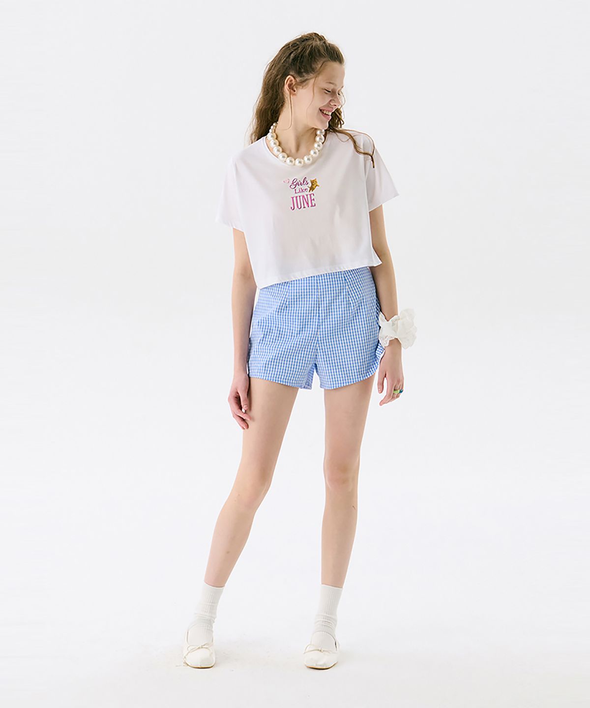 준준스페이스(JUNEJUNE SPACE) Pattern Shorts_Light Blue(패턴 반바지_라이트 블루)