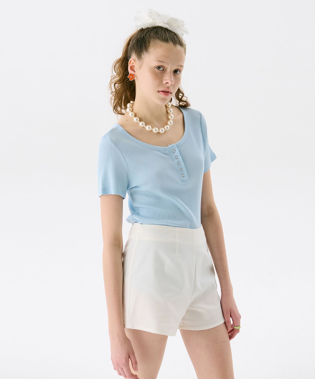 준준스페이스(JUNEJUNE SPACE) Pattern Shorts_White(패턴 반바지_화이트)