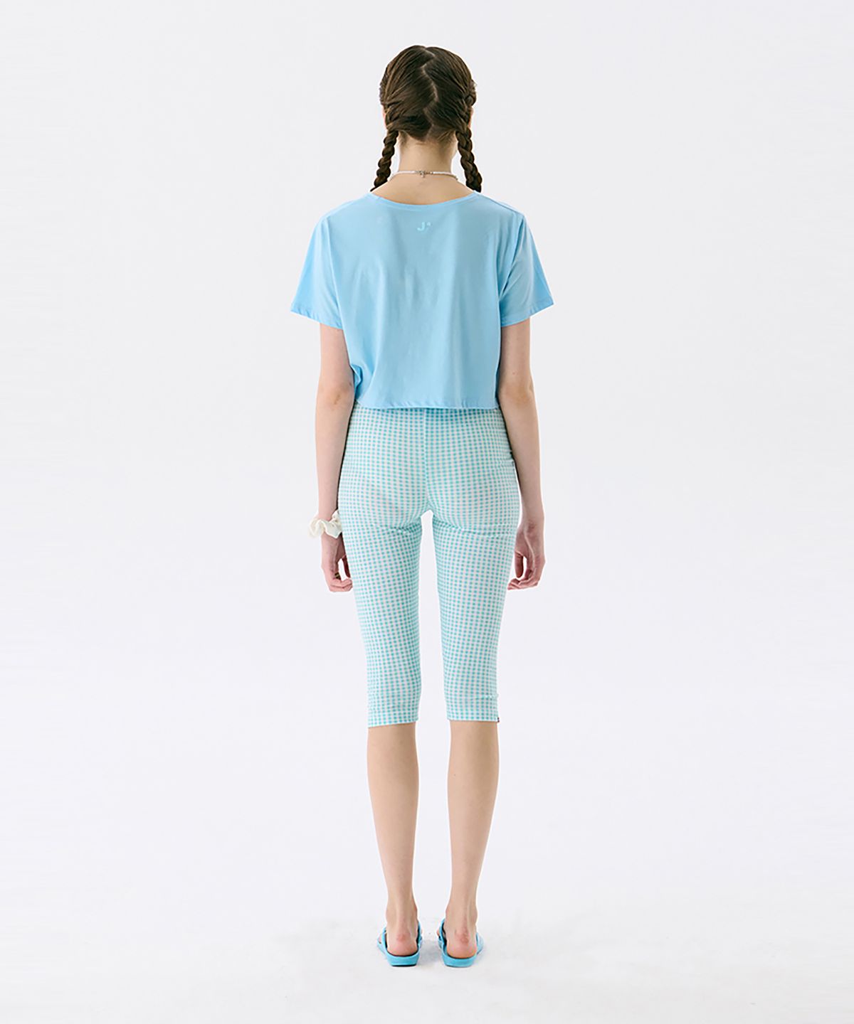 준준스페이스(JUNEJUNE SPACE) Solid Crop T_Powder Blue(솔리드 크롭 T_파우더 블루)