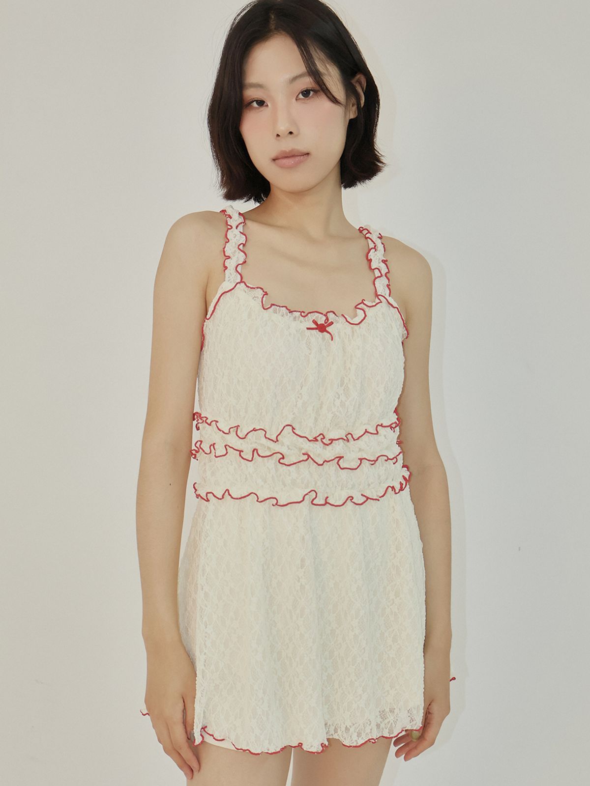 아수라(ASURA) LACE SHIRRING OPS (CREAM)