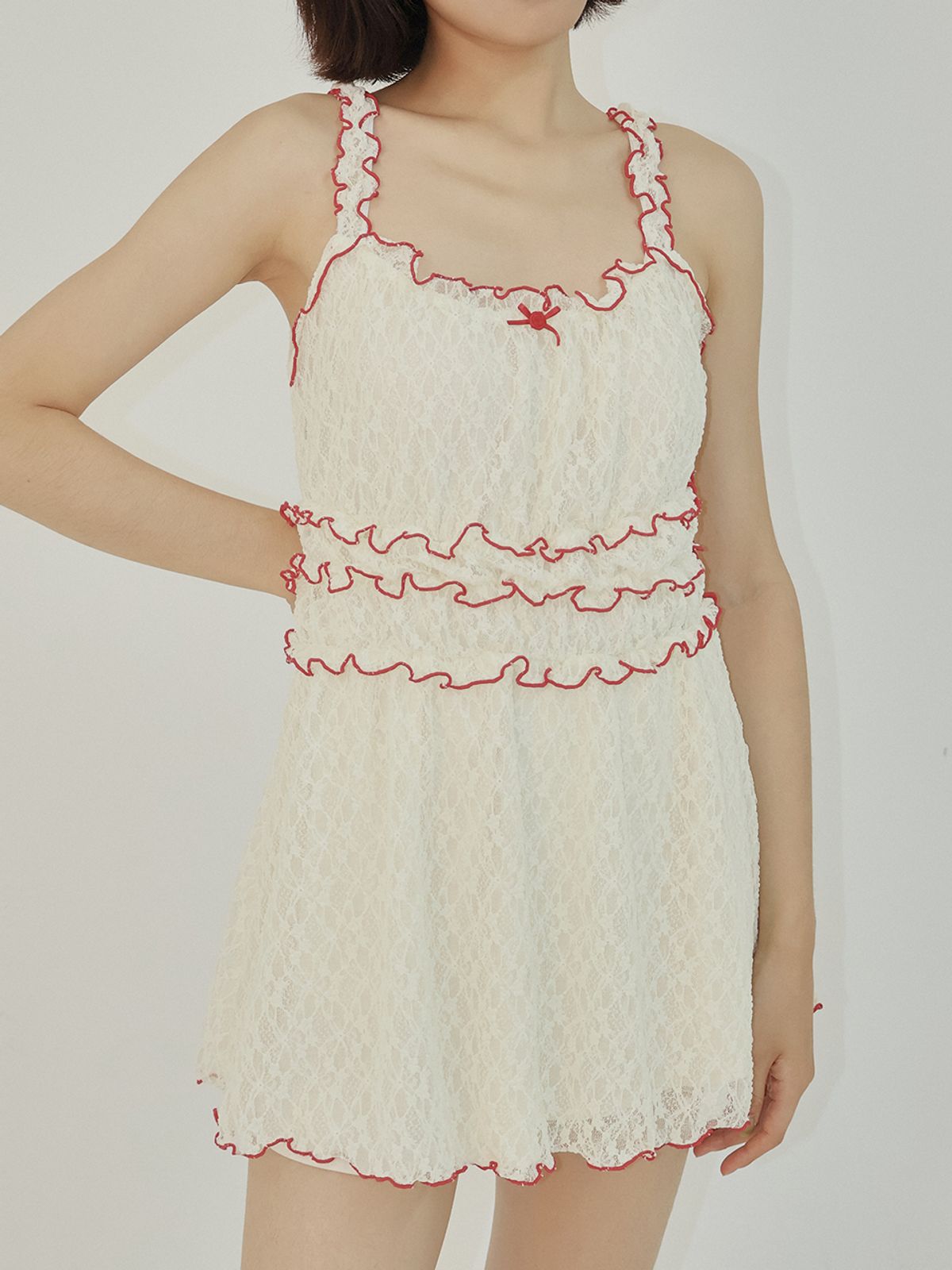 아수라(ASURA) LACE SHIRRING OPS (CREAM)