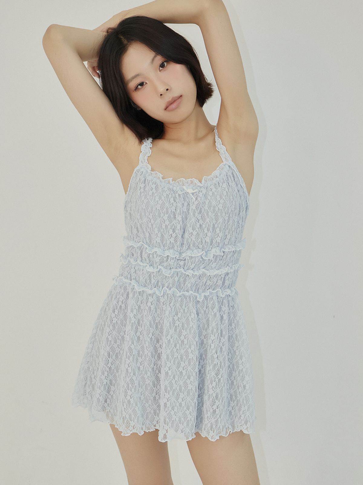 아수라(ASURA) LACE SHIRRING OPS (SKY BLUE)