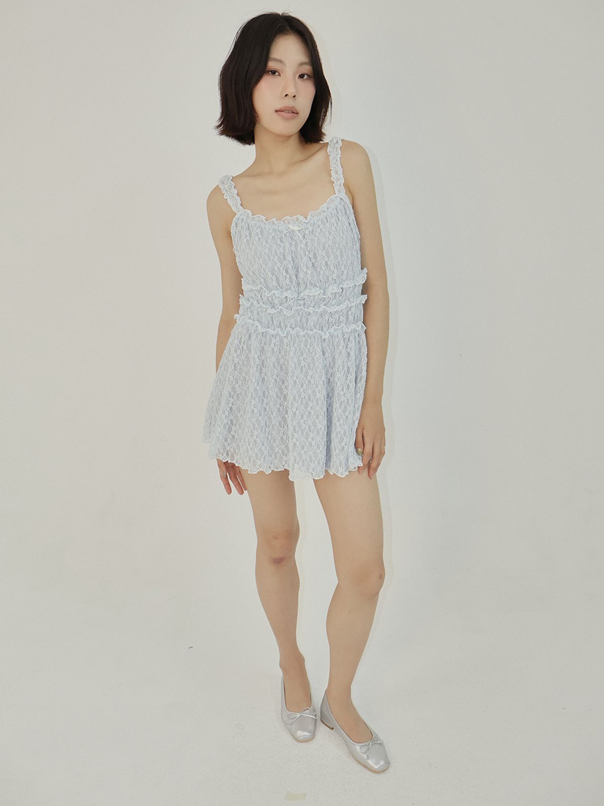 아수라(ASURA) LACE SHIRRING OPS (SKY BLUE)