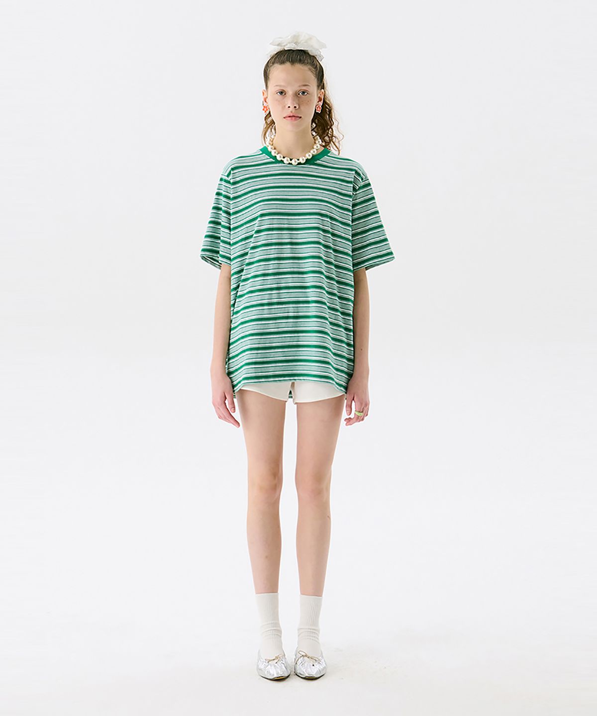준준스페이스(JUNEJUNE SPACE) VOL13.Stripe T_Green(VOL13.스트라이프 티_그린)