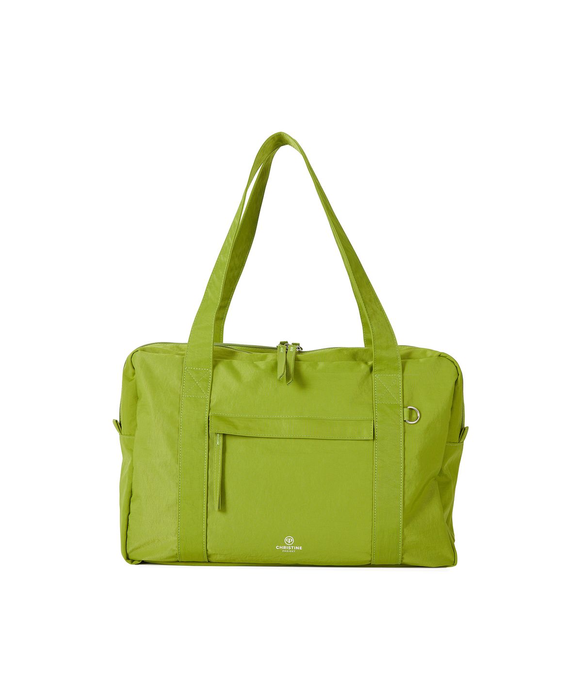크리스틴프로젝트(CHRISTINE PROJECT) LITE TWO ZIPPER NYLON BAG LARGE(LIME OLIVE)