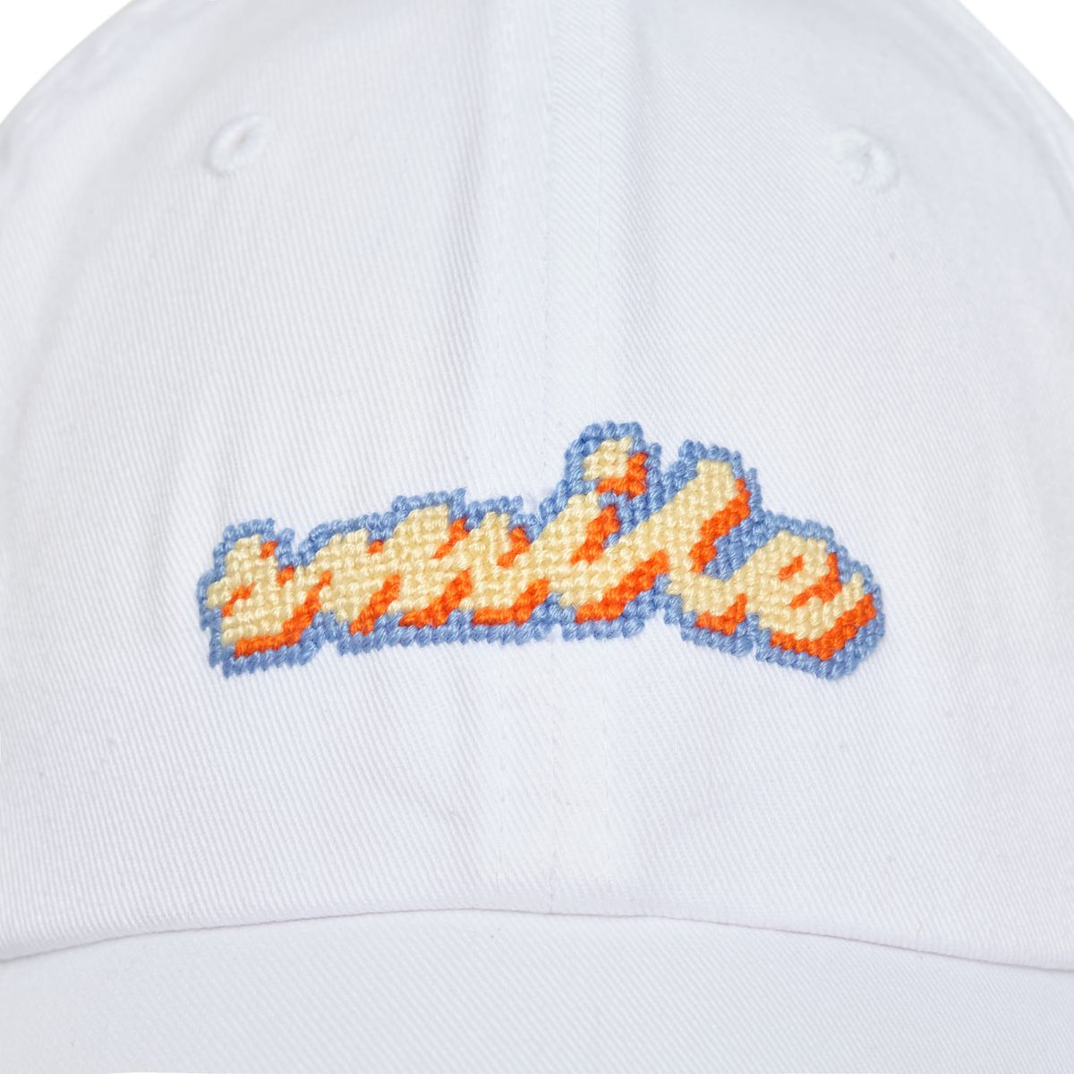 로롱(LOLONG) SMILE NEEDLEPOINT HAT (화이트)