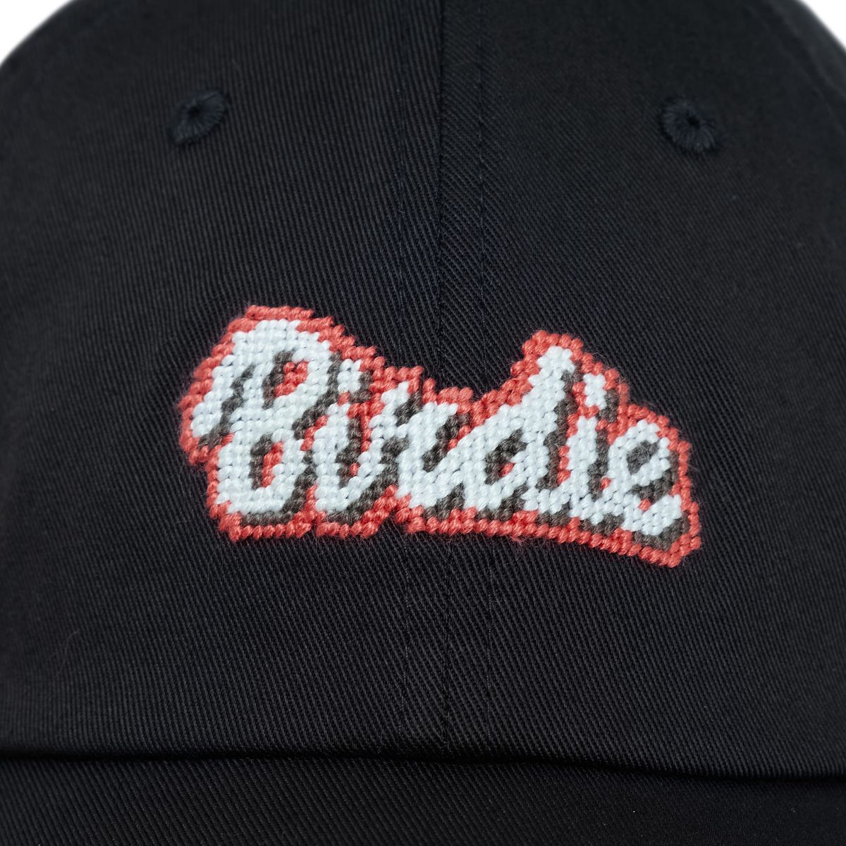 로롱(LOLONG) BIRDIE NEEDLEPOINT HAT (블랙)