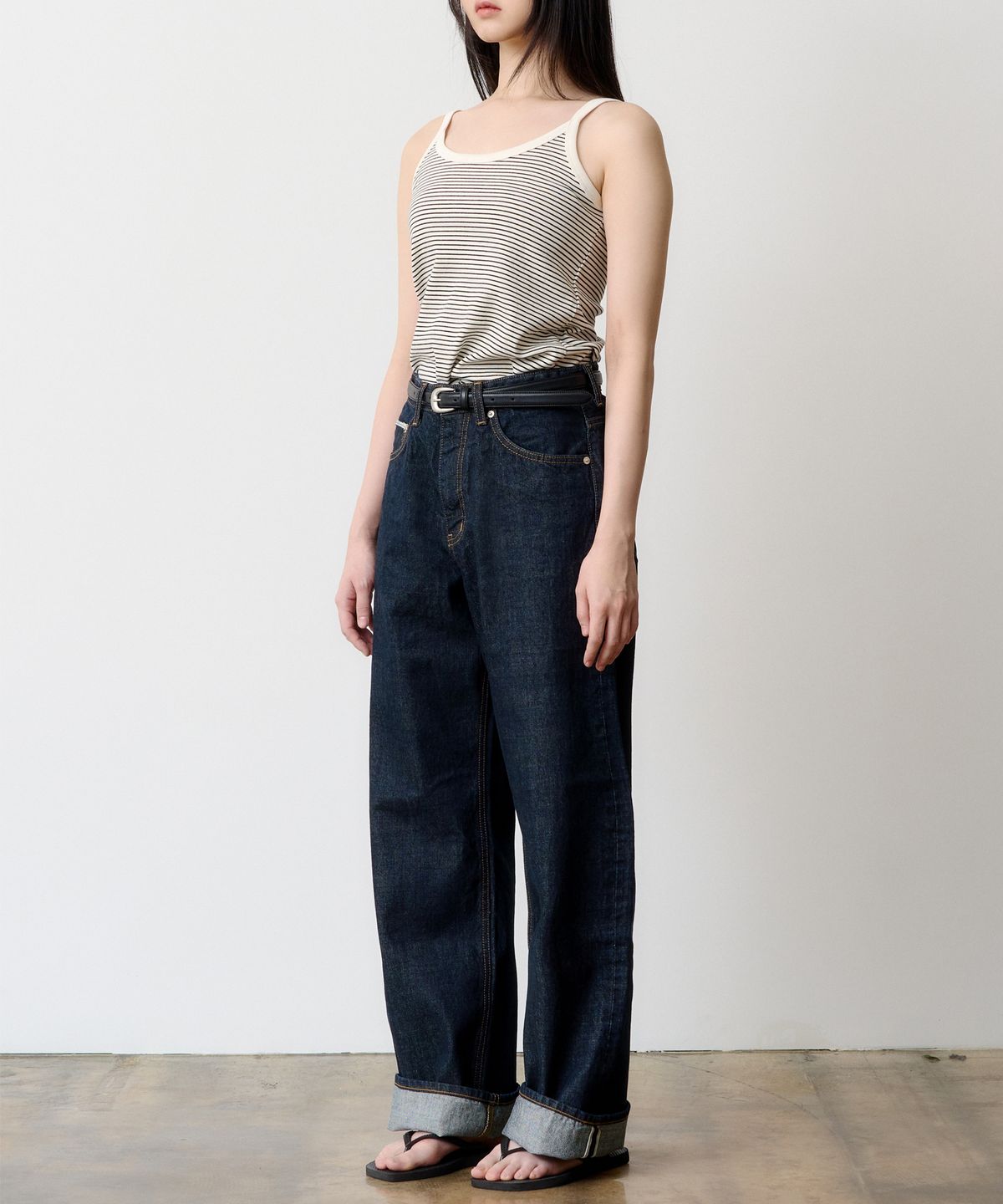 덴메이드(DENMADE) (WOMEN) DEN0901 Selvedge Extra Wide Fit (Deep Indigo)