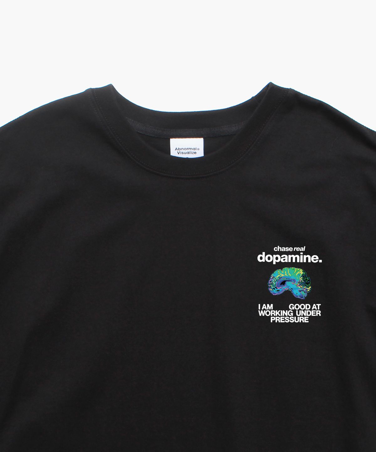 앱놀머씽(ABNORMALTHING) 도파민 오버핏 티셔츠 블랙 (DOPAMINE FRESH T-SHIRT BLACK)