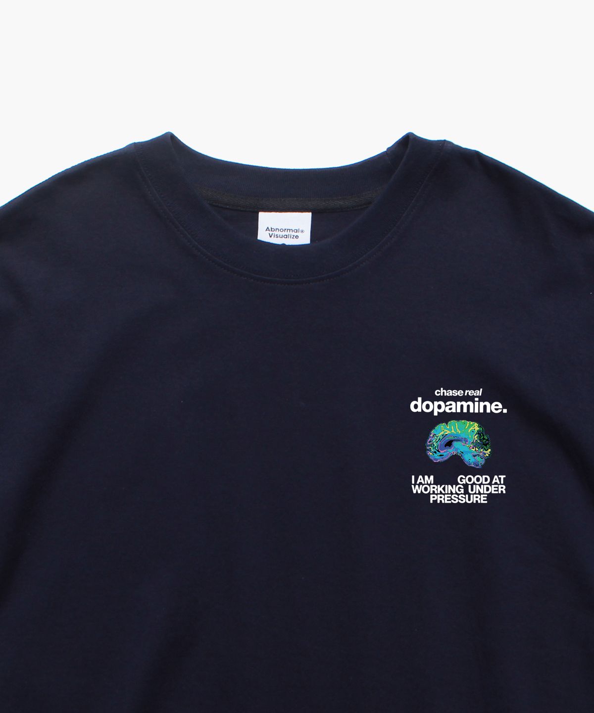앱놀머씽(ABNORMALTHING) 도파민 오버핏 티셔츠 네이비 (DOPAMINE FRESH T-SHIRT NAVY)