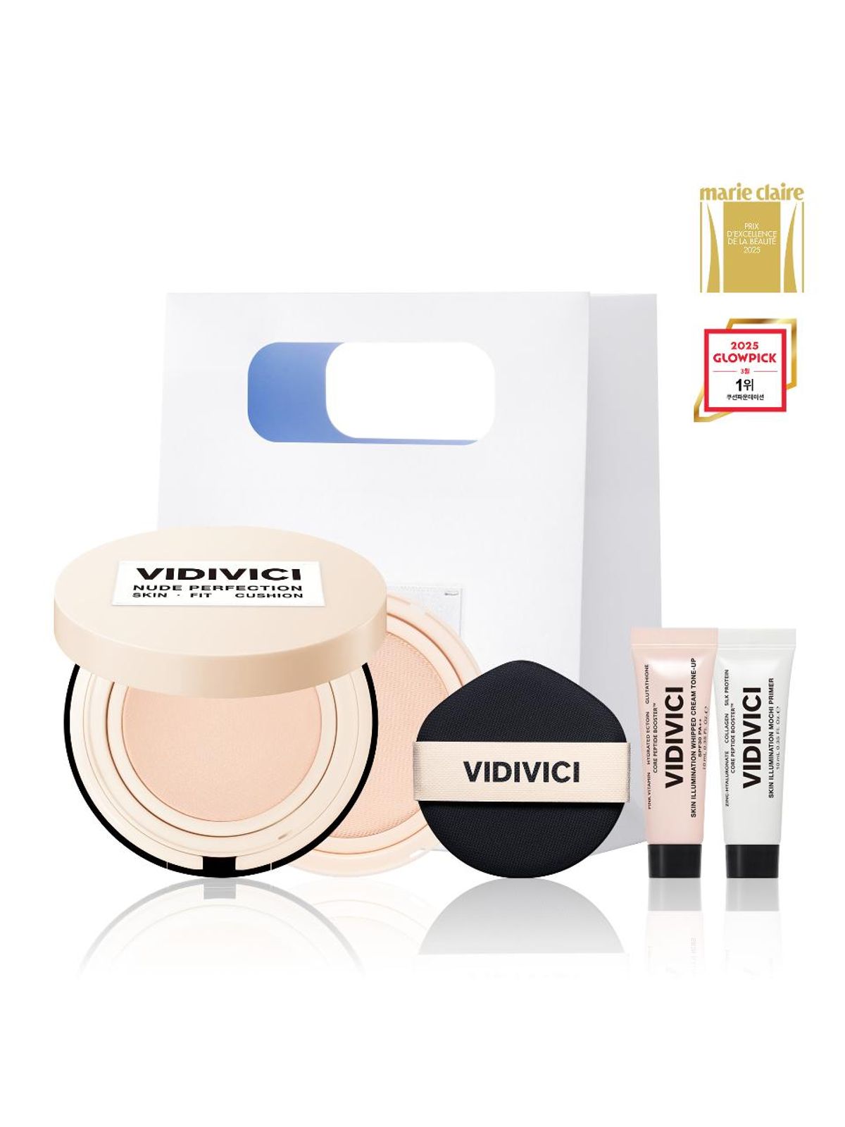 비디비치(VIDIVICI) 누드 퍼펙션 스킨 핏 쿠션 SPF50+ PA++++ (본품+리필)