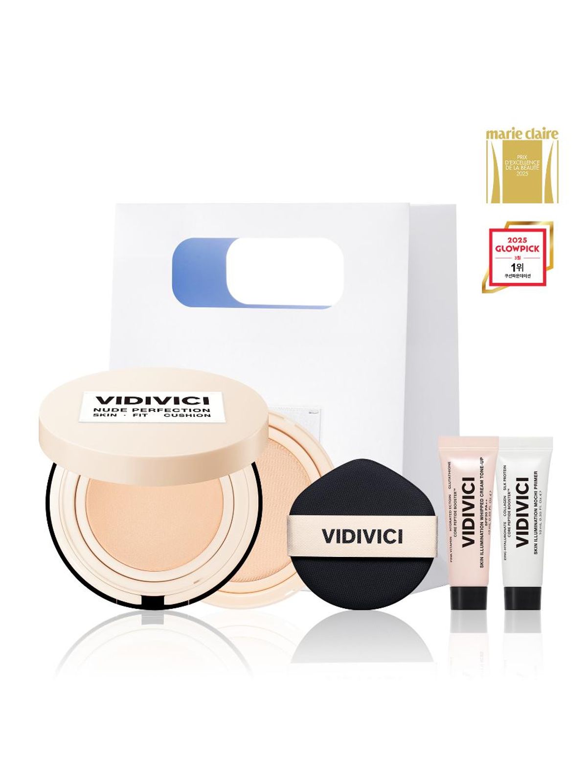 비디비치(VIDIVICI) 누드 퍼펙션 스킨 핏 쿠션 SPF50+ PA++++ (본품+리필)