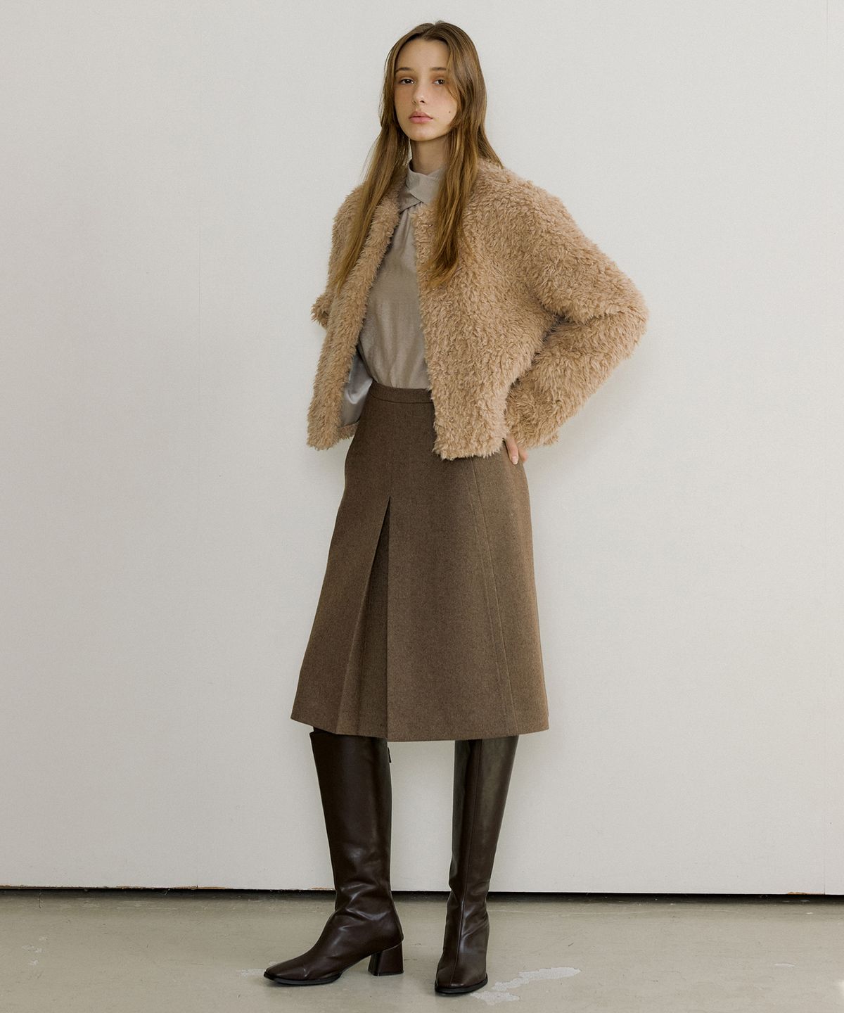 오떼뜨(OCTETTE) TOSCANA FAKE-FUR JK_2COLOR