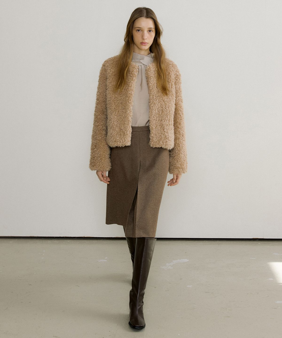 오떼뜨(OCTETTE) TOSCANA FAKE-FUR JK_2COLOR