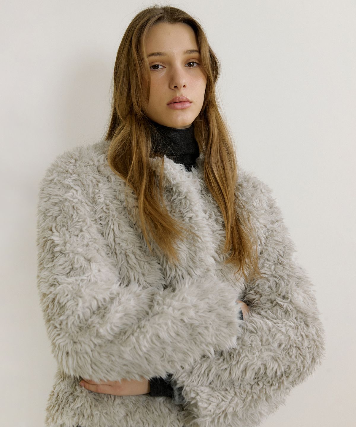오떼뜨(OCTETTE) TOSCANA FAKE-FUR JK_2COLOR