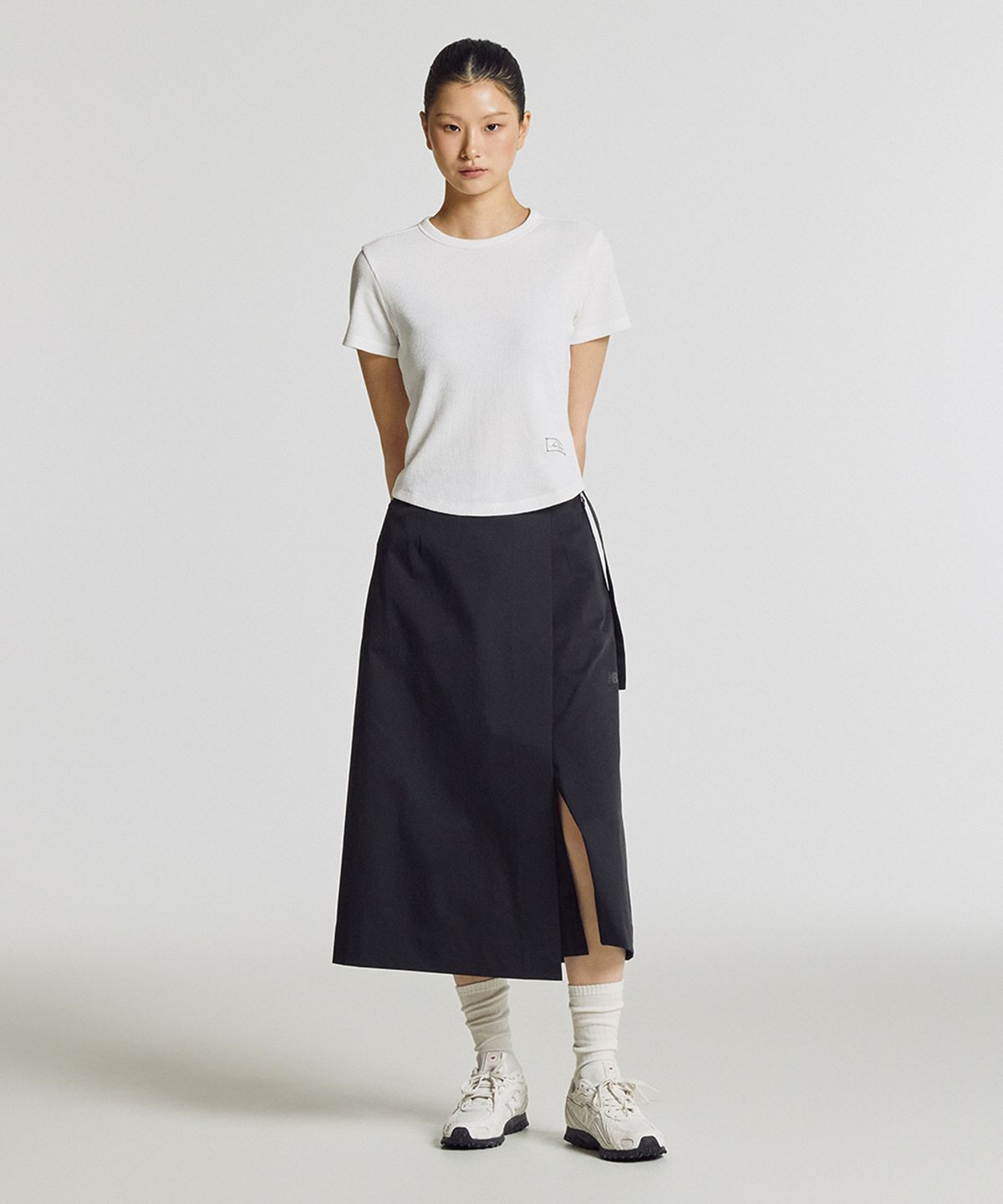 뉴발란스(NEW BALANCE) NBNEG2W552 / WOMEN 컴피프레쉬 와플 반팔티 (WHITE)
