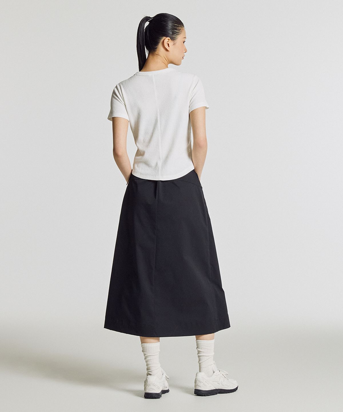 뉴발란스(NEW BALANCE) NBNEG2W552 / WOMEN 컴피프레쉬 와플 반팔티 (WHITE)