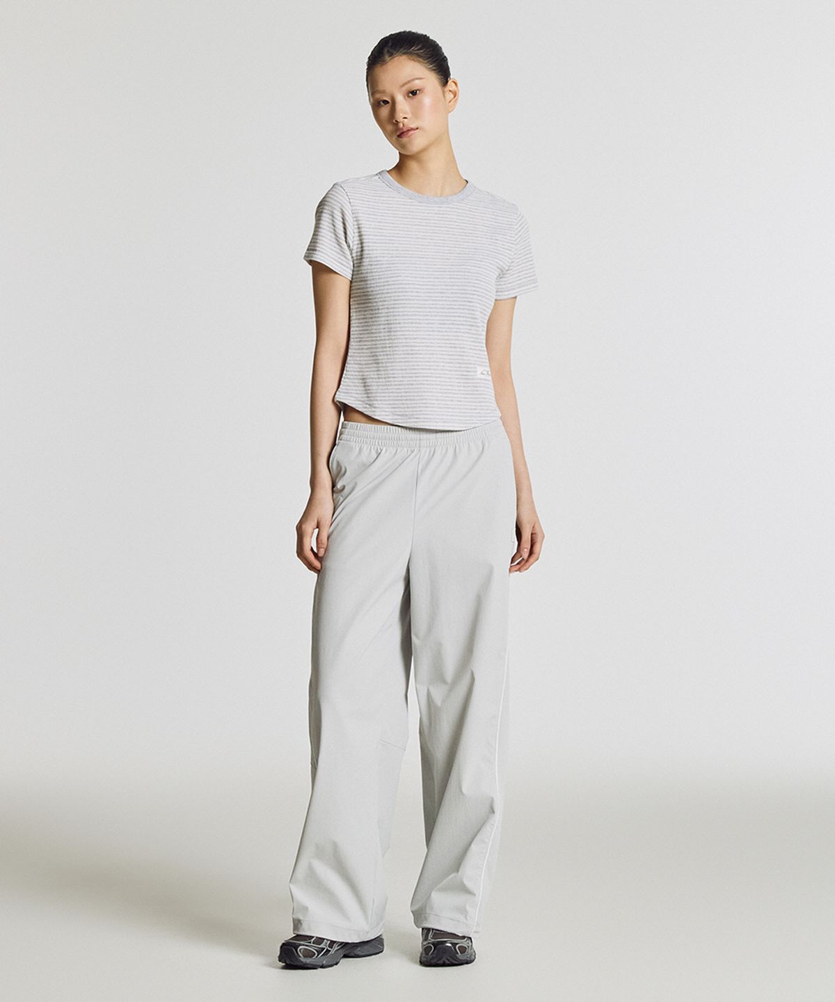 뉴발란스(NEW BALANCE) NBNEG3W552 / WOMEN 컴피프레쉬 와플 반팔티 (L/GRAY)