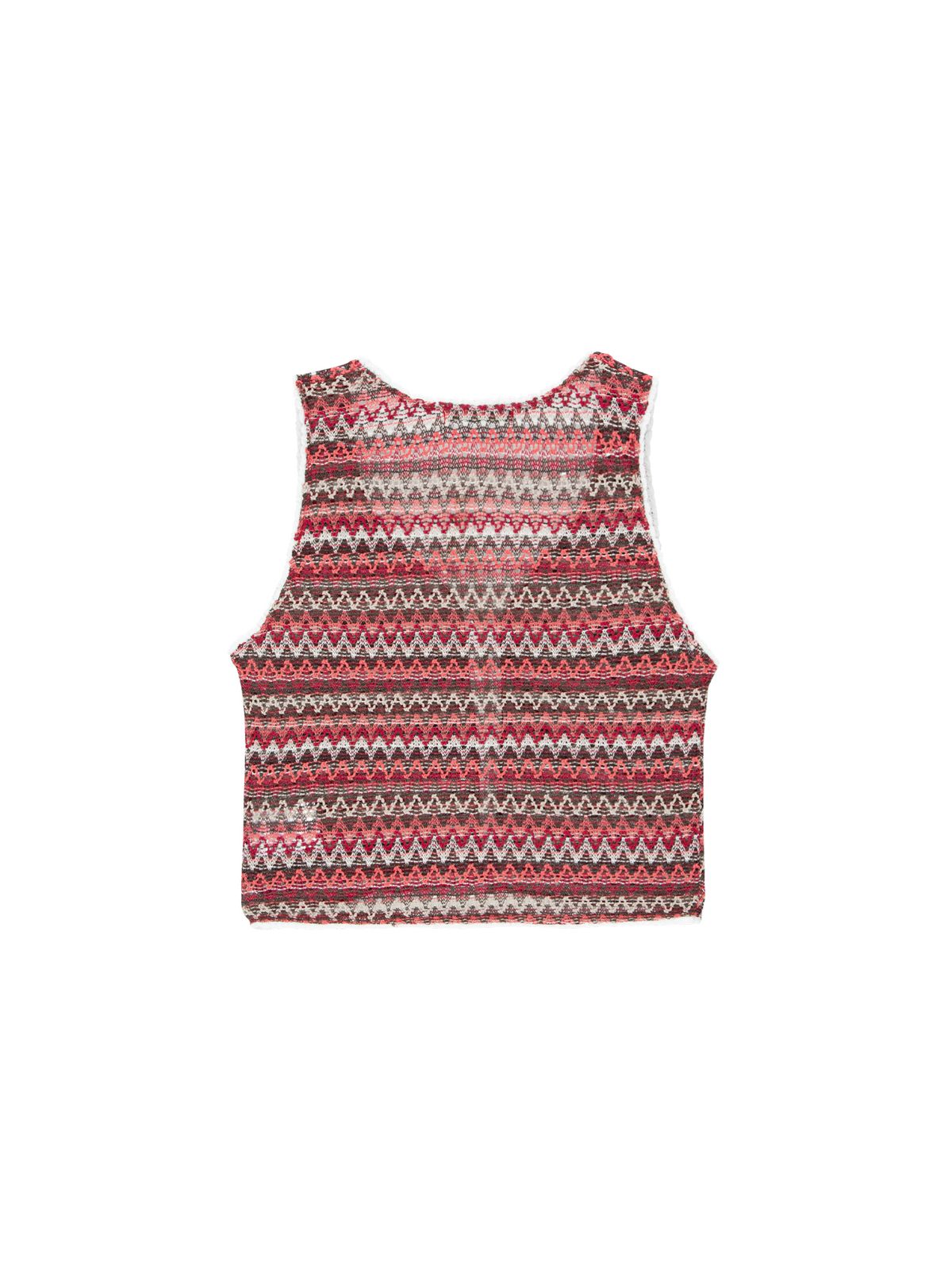 샐러드바구니(SALAD BAGUNI) Lace jacquard vest - burgundy