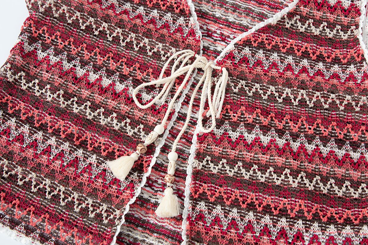 샐러드바구니(SALAD BAGUNI) Lace jacquard vest - burgundy