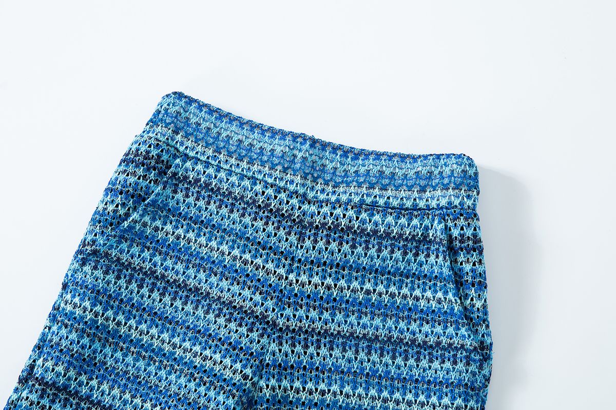 샐러드바구니(SALAD BAGUNI) Lace jacquard pants - blue