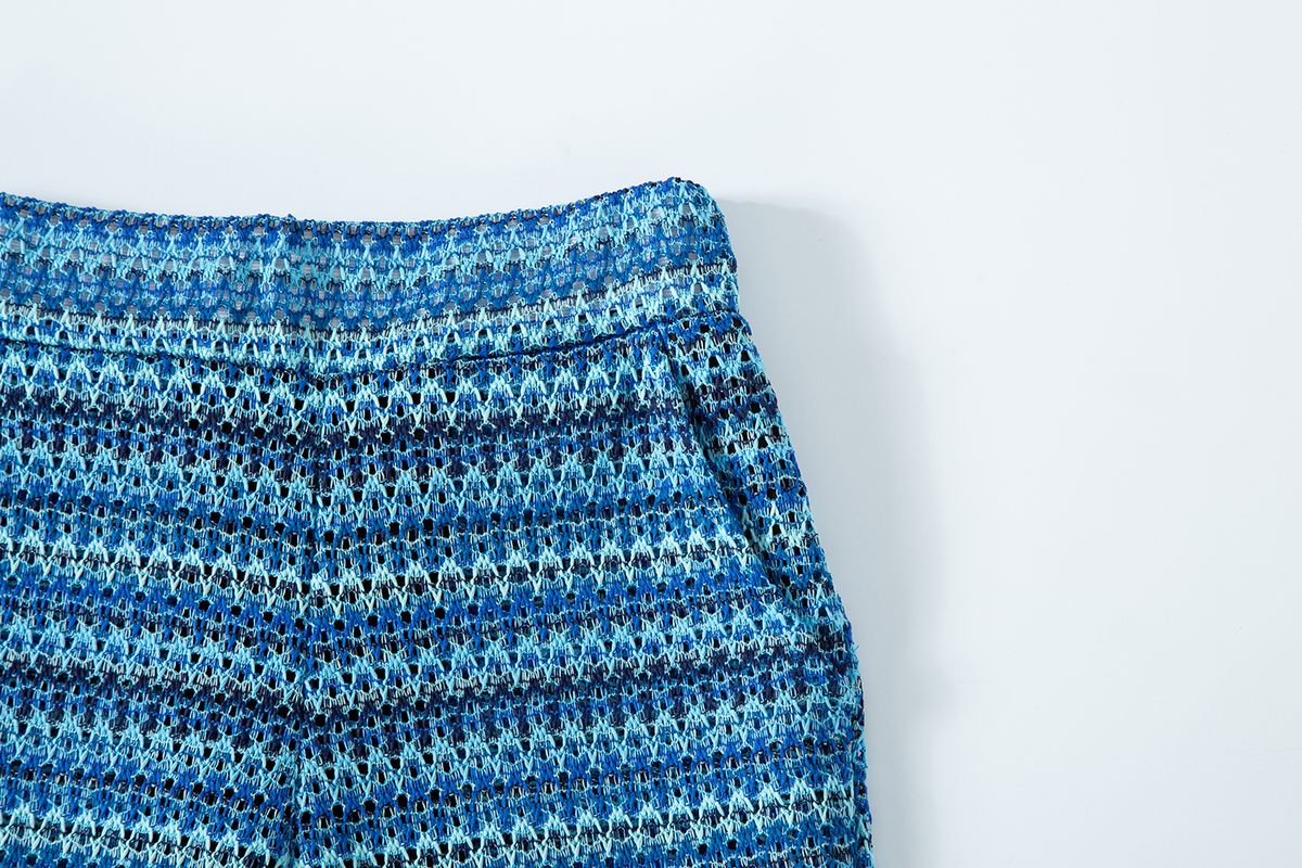 샐러드바구니(SALAD BAGUNI) Lace jacquard pants - blue