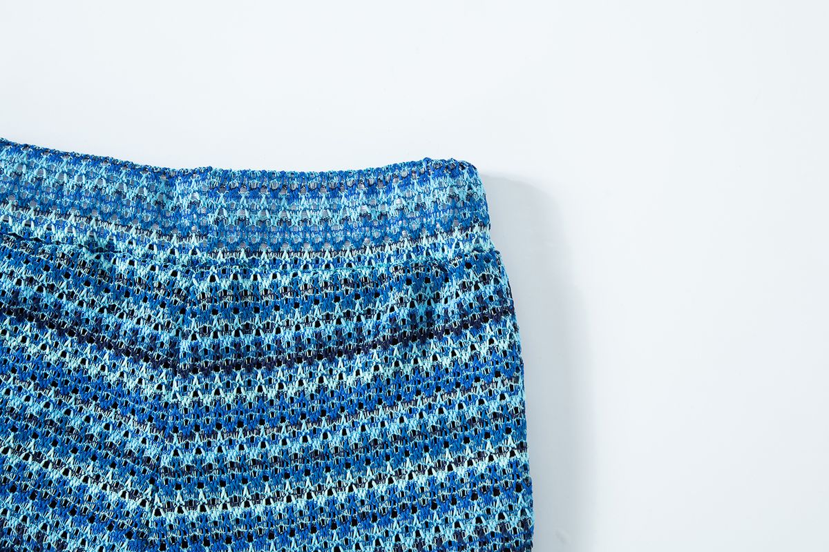 샐러드바구니(SALAD BAGUNI) Lace jacquard pants - blue