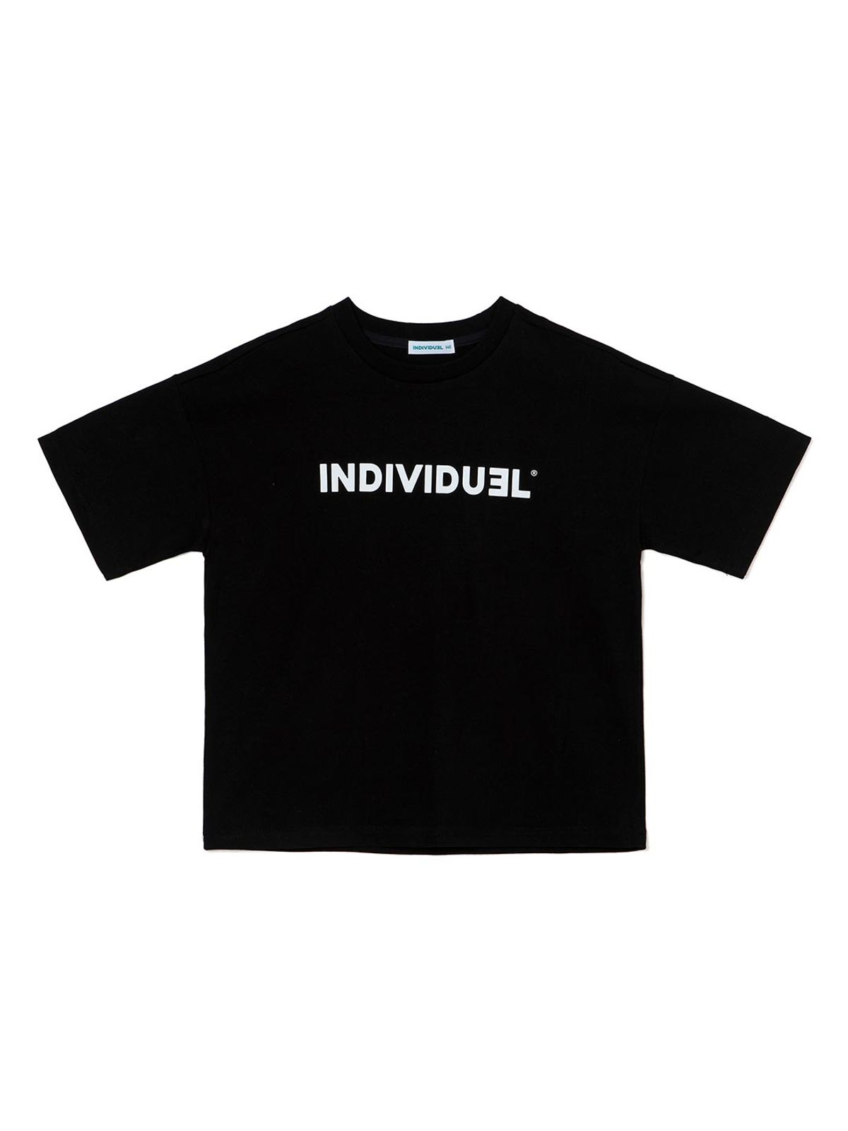 인디비주엘(INDIVIDUEL) 미러팝 로고 반팔 티셔츠