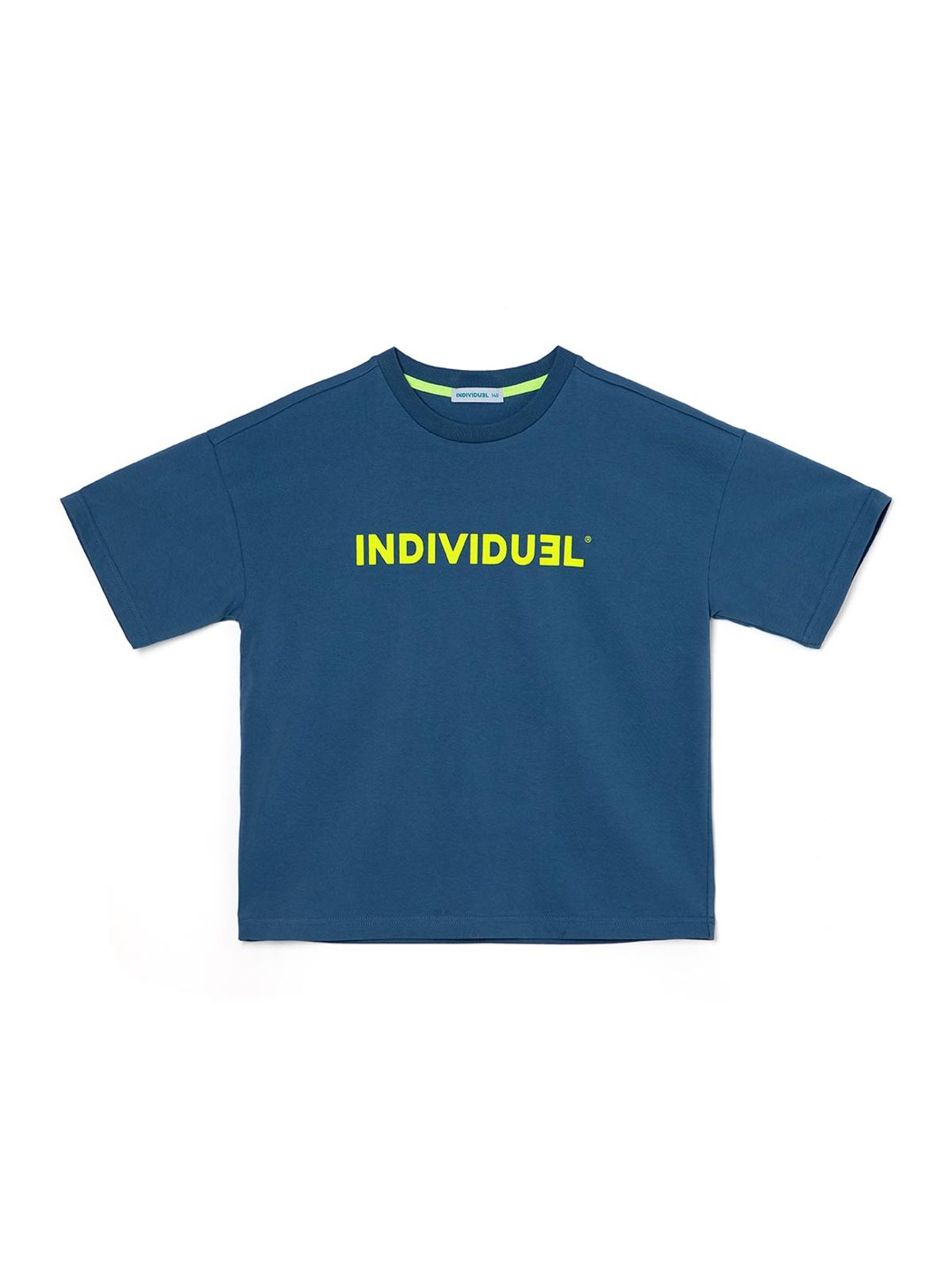 인디비주엘(INDIVIDUEL) 미러팝 로고 반팔 티셔츠