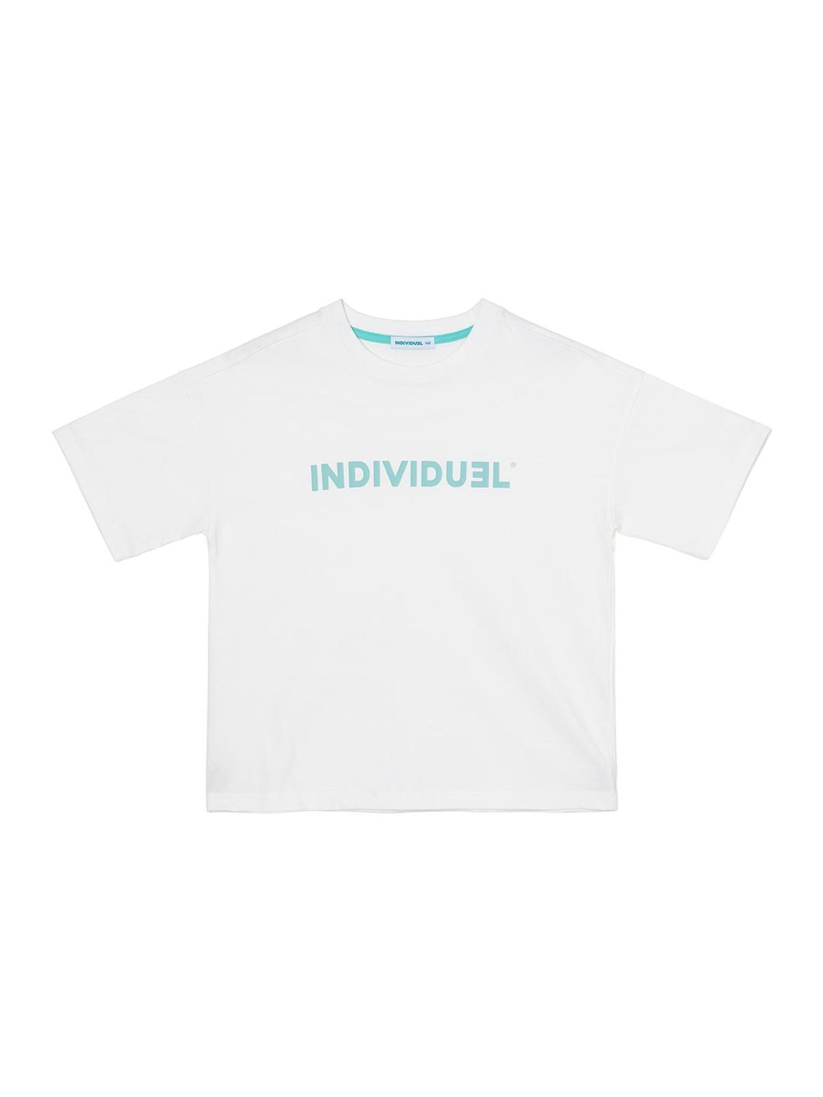 인디비주엘(INDIVIDUEL) 미러팝 로고 반팔 티셔츠