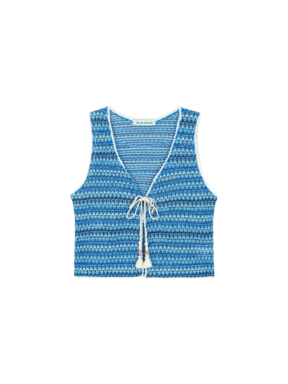 샐러드바구니(SALAD BAGUNI) Lace jacquard set - blue