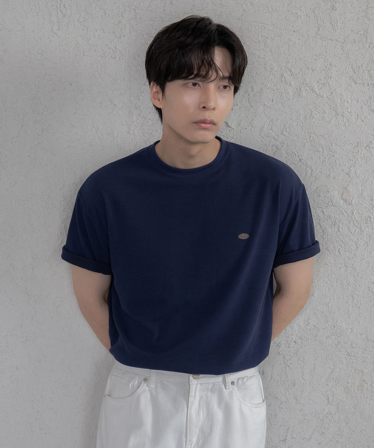 이에스엔(ESN) ensconce와펜 머슬 티셔츠  네이비