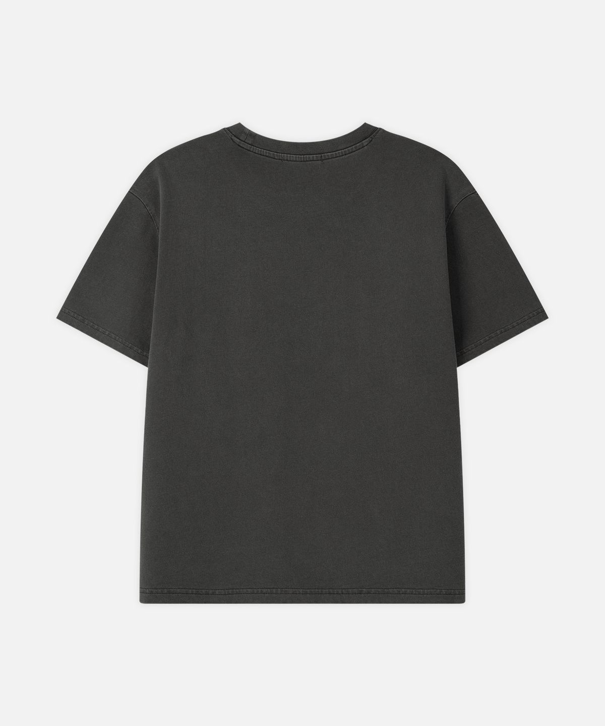 드로우핏(DRAW FIT) 헤일 코튼 크롭 하프 피그먼트 티셔츠 [CHARCOAL]