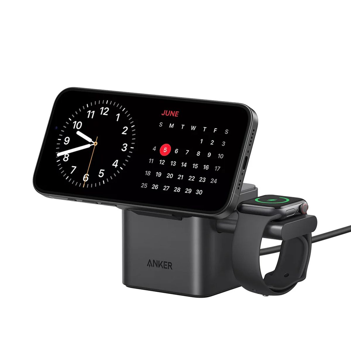 앤커(ANKER) 맥고 3 in 1 큐브 Qi2 무선충전 스테이션 애플워치 에어팟 아이폰 충전 B25M5