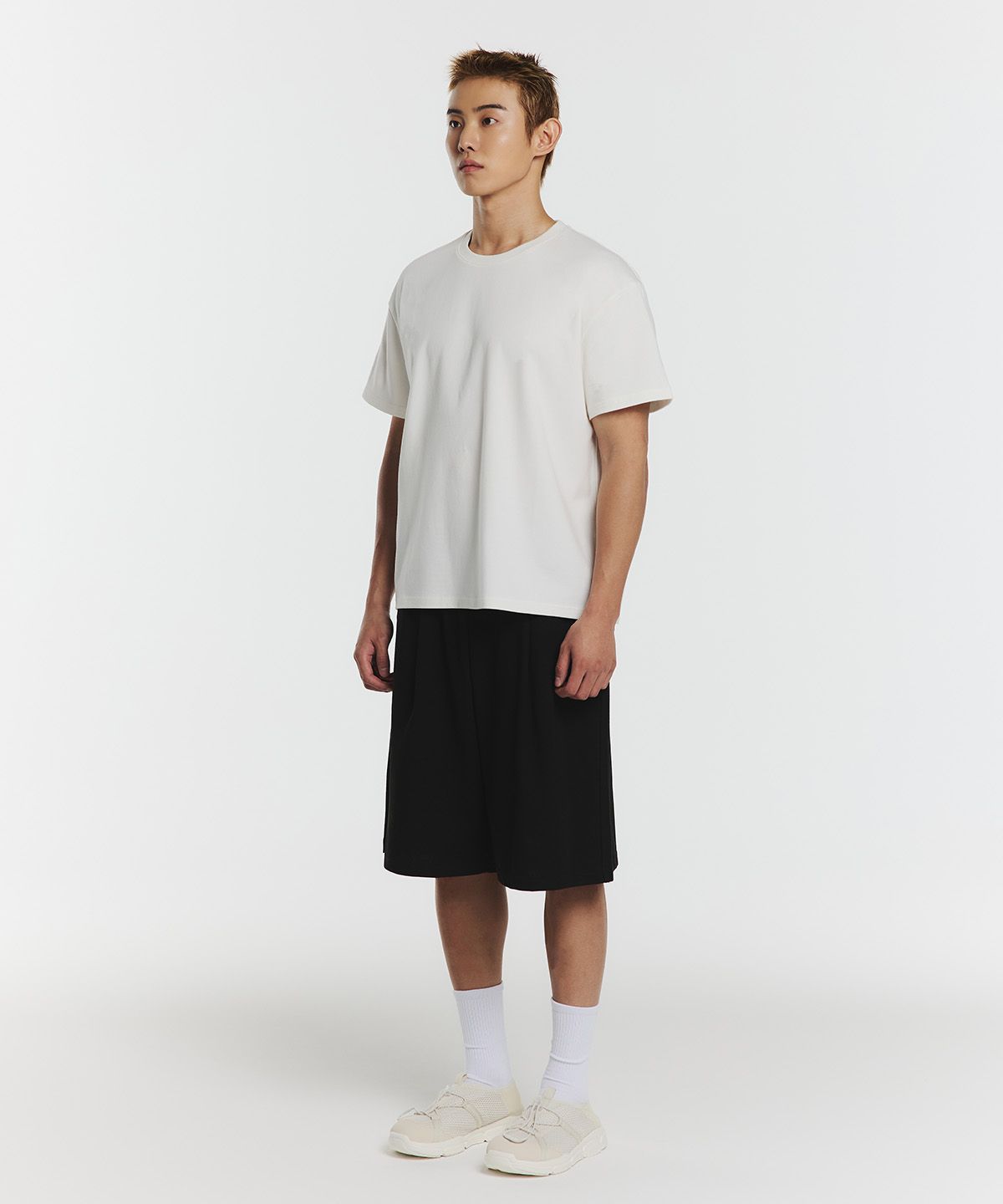 무신사 스탠다드 스포츠(MUSINSA STANDARD SPORTS) 코튼메쉬 루즈핏 크롭 숏슬리브 (4color)