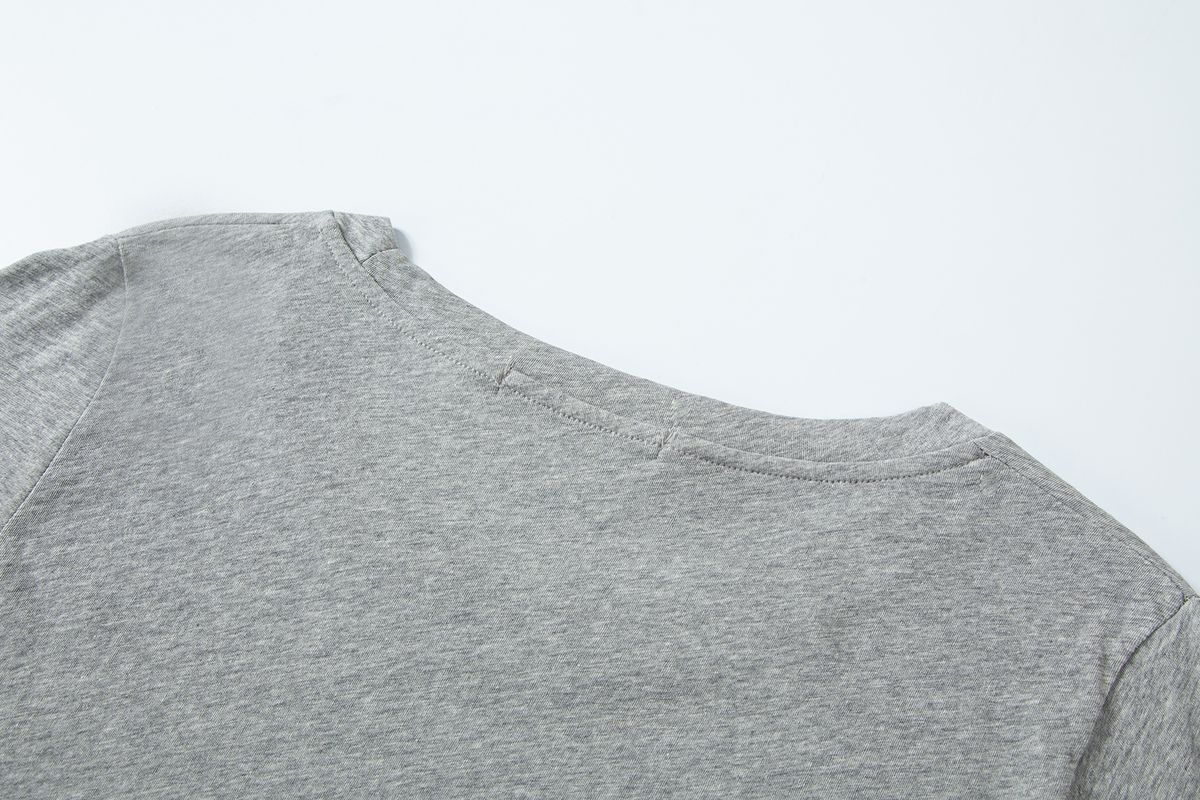 샐러드바구니(SALAD BAGUNI) Soft u-neck signature tee - gray