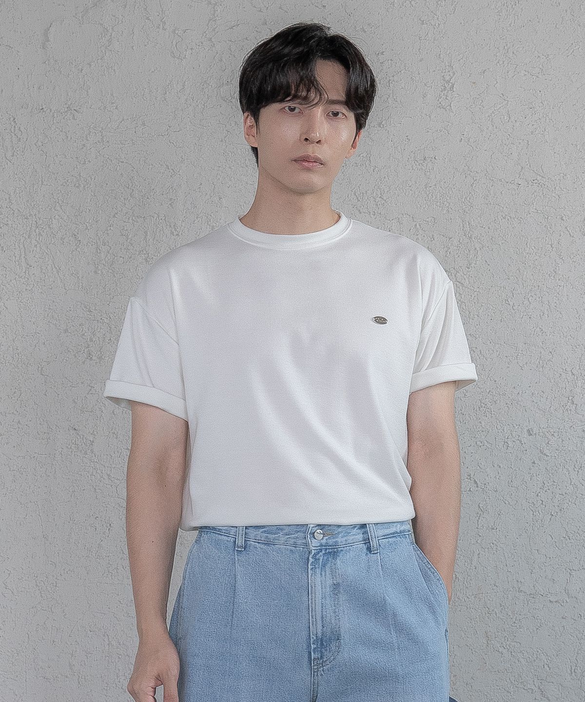 이에스엔(ESN) ensconce와펜 머슬 티셔츠  화이트