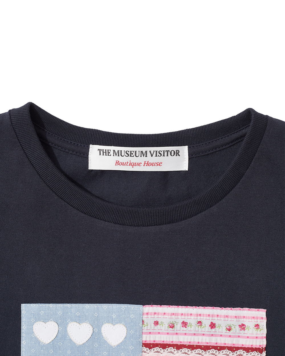 [THE MUSEUM VISITOR]★韓国人気★PATCHWORK SIX HEART T-SHIRT PATCHWORK SIX HEART T-SHIRT (WHITE) : THE MUSEUM VISITOR