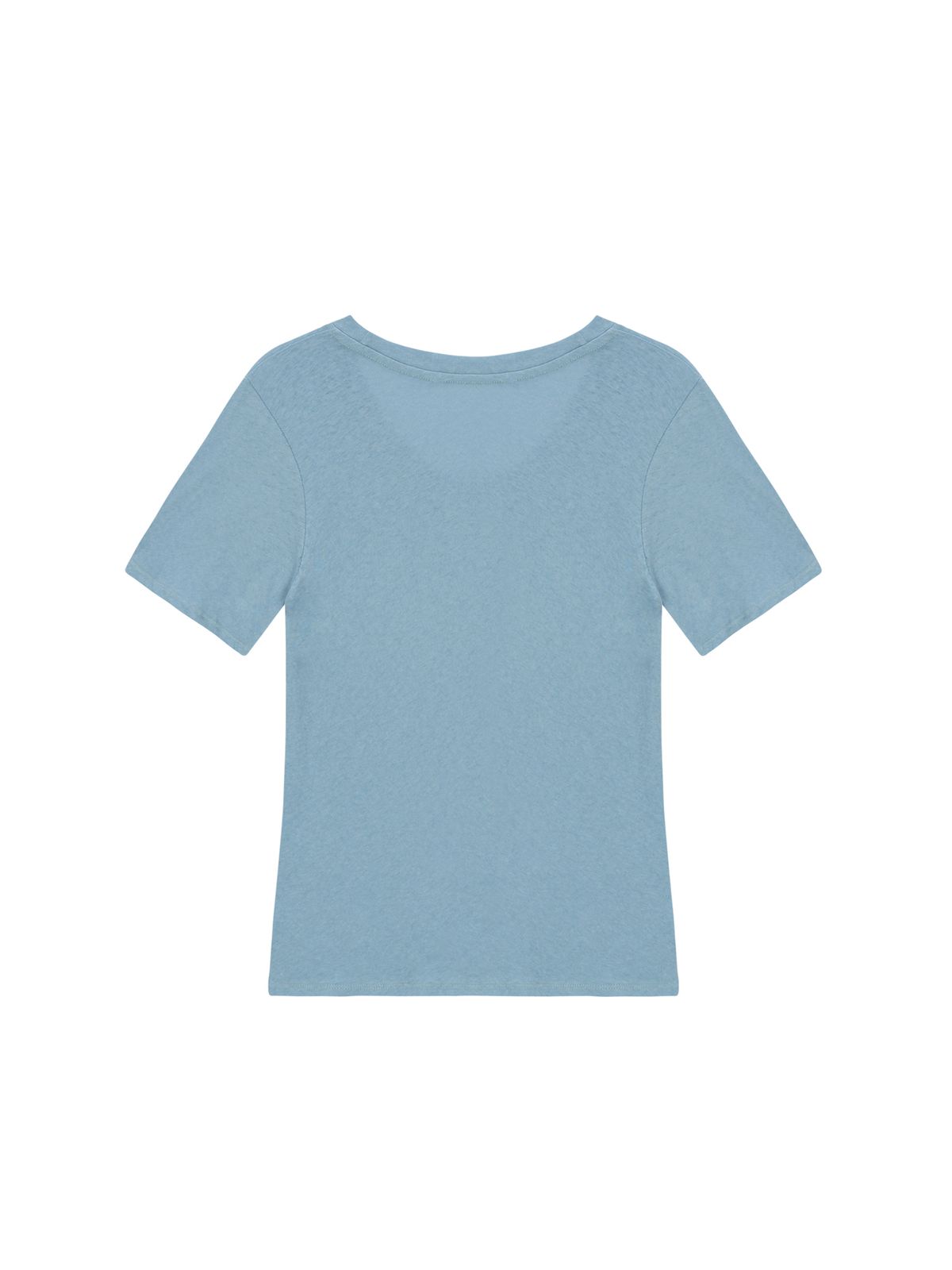 샐러드바구니(SALAD BAGUNI) Soft u-neck signature tee - blue