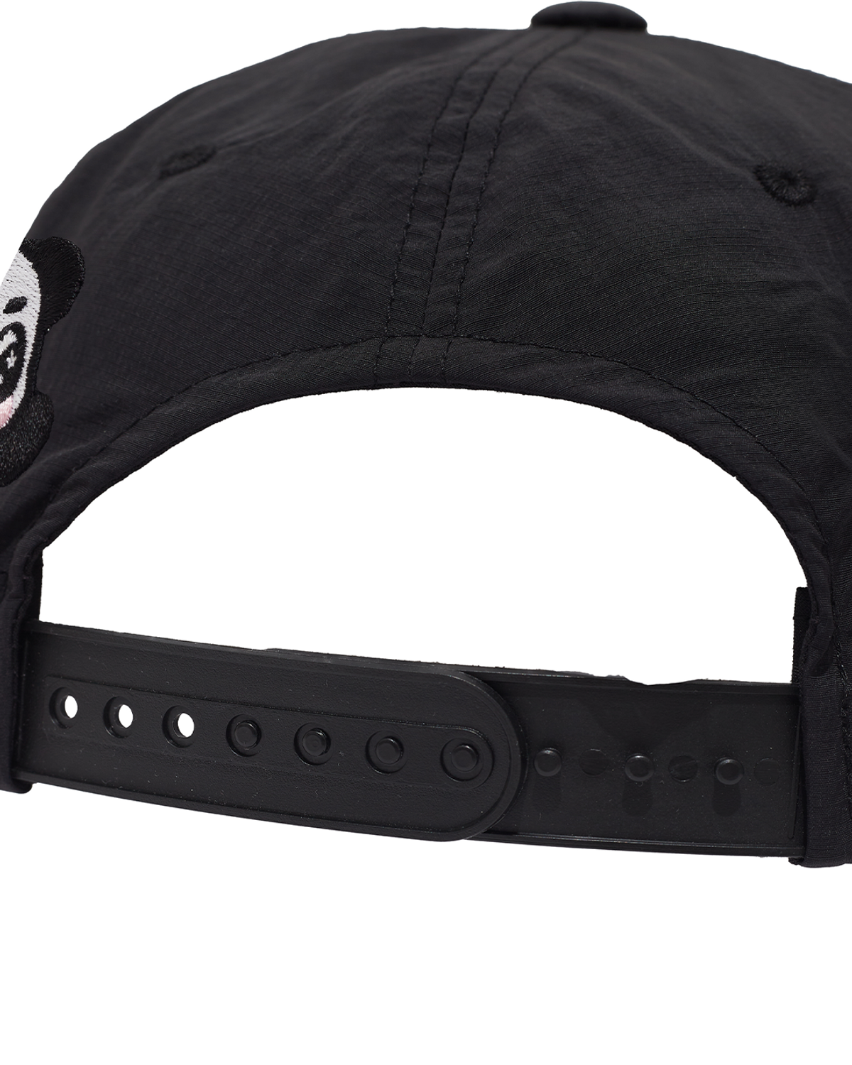 더뮤지엄비지터(THEMUSEUMVISITOR) HEART PANDA NYLON CAP (BLACK)